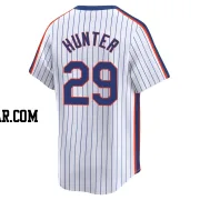 Tommy Hunter Men's New York Mets White Limited Cooperstown Collection Jersey