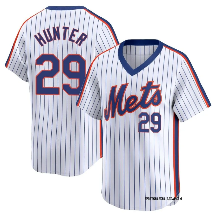 Tommy Hunter Men's New York Mets White Limited Cooperstown Collection Jersey