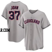 Tommy John Men's Cleveland Guardians Gray Replica Road Jersey