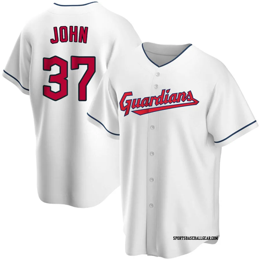 Tommy John Men's Cleveland Guardians White Replica Home Jersey