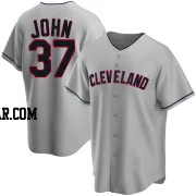 Tommy John Youth Cleveland Guardians Gray Replica Road Jersey