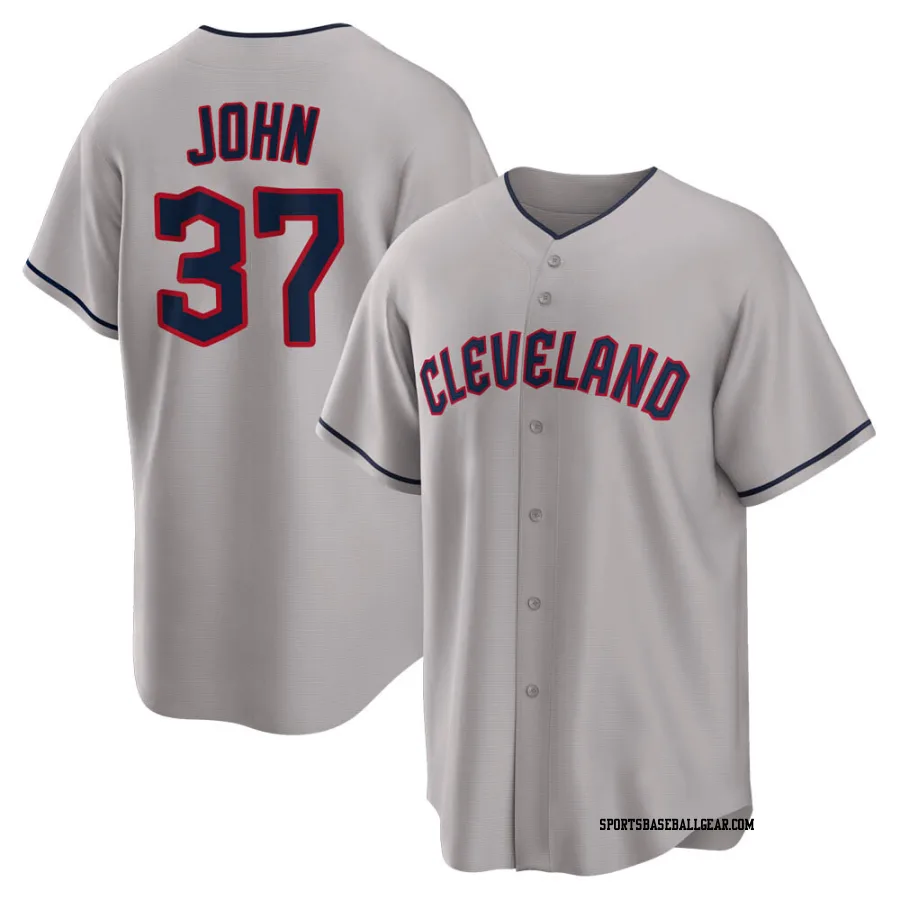 Tommy John Youth Cleveland Guardians Gray Replica Road Jersey