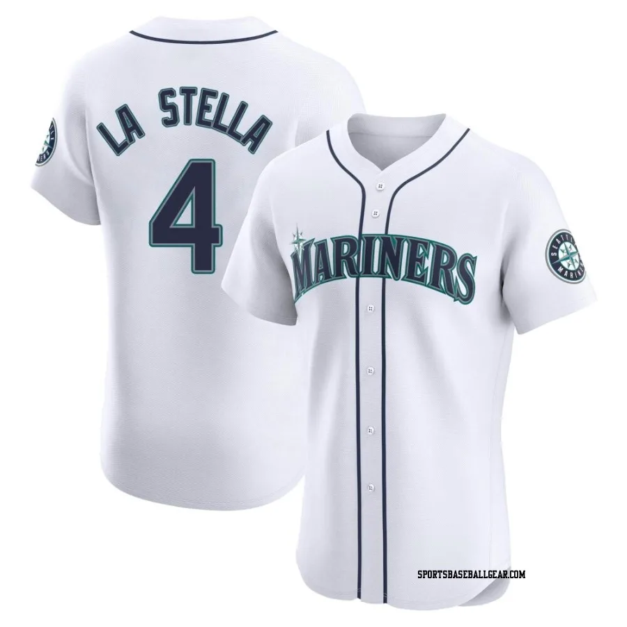 Tommy La Stella Men's Seattle Mariners White Elite Home Jersey