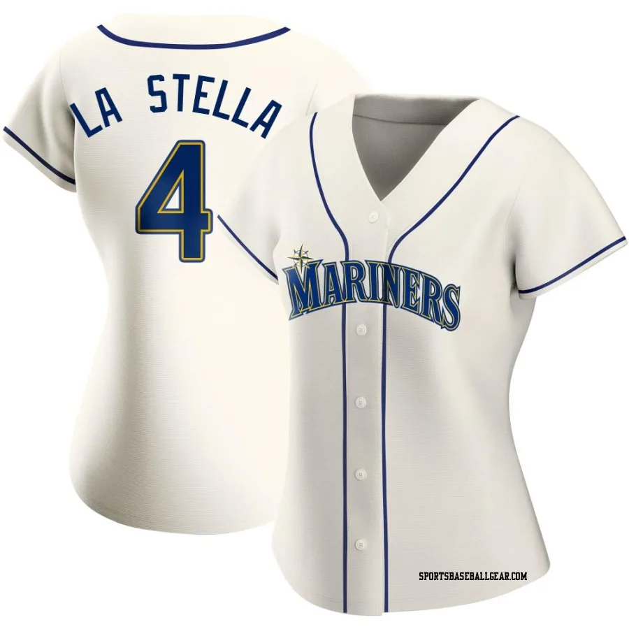 Tommy La Stella Women's Seattle Mariners Cream Authentic Alternate Jersey