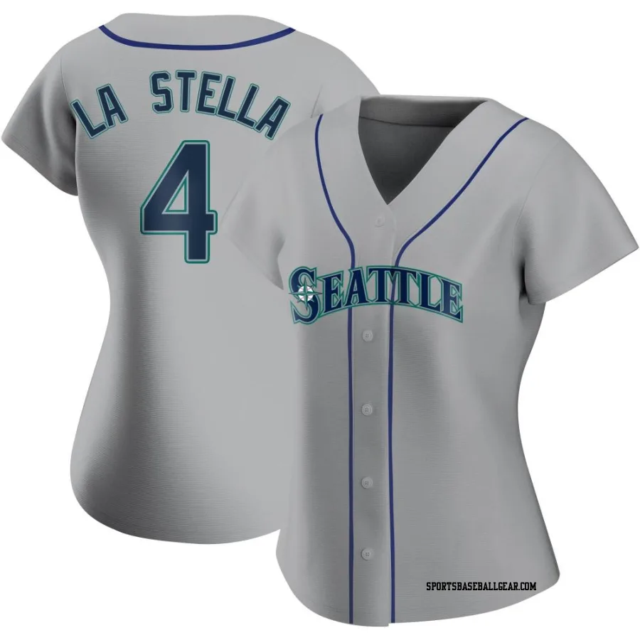 Tommy La Stella Women's Seattle Mariners Gray Authentic Road Jersey