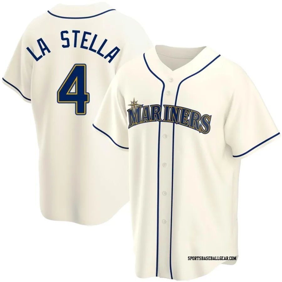 Tommy La Stella Youth Seattle Mariners Cream Replica Alternate Jersey