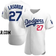 Tommy Lasorda Men's Los Angeles Dodgers White Authentic Home Jersey