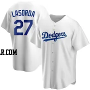 Tommy Lasorda Men's Los Angeles Dodgers White Replica Home Jersey