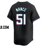 Tommy Nance Men's Miami Marlins Black Limited Alternate Jersey