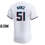 Tommy Nance Men's Miami Marlins White Elite Home Jersey