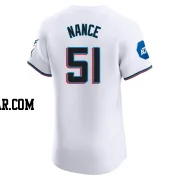 Tommy Nance Men's Miami Marlins White Elite Home Patch Jersey