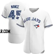 Tommy Nance Men's Toronto Blue Jays White Authentic Home Jersey