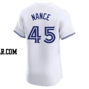 Tommy Nance Men's Toronto Blue Jays White Elite Home Jersey