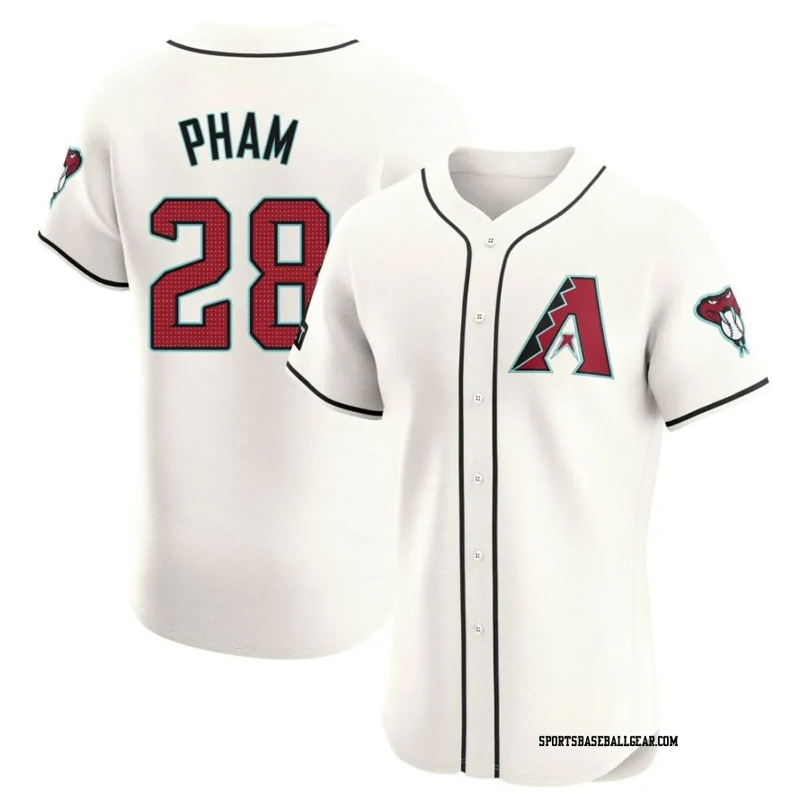 Tommy Pham Men's Arizona Diamondbacks Cream Elite Home Patch Jersey