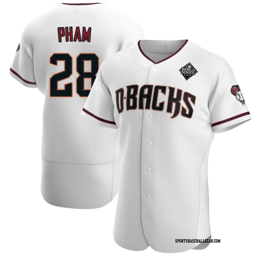 Tommy Pham Men's Arizona Diamondbacks White Authentic Crimson Home 2023 World Series Jersey