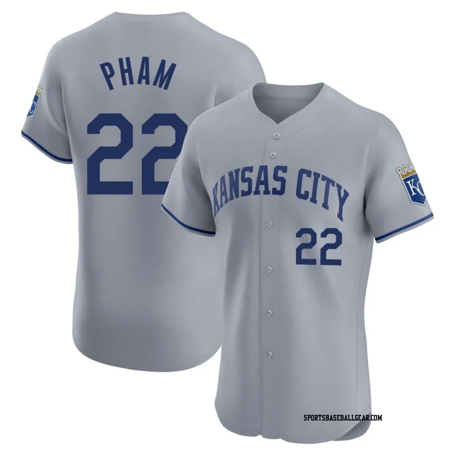 Tommy Pham Men's Kansas City Royals Gray Elite Road Jersey