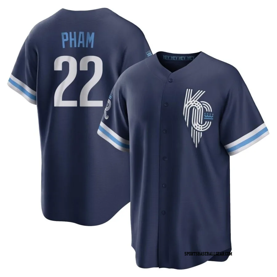 Tommy Pham Men's Kansas City Royals Navy Replica 2022 City Connect Jersey