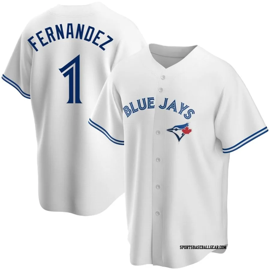 Tony Fernandez Men's Toronto Blue Jays White Replica Home Jersey