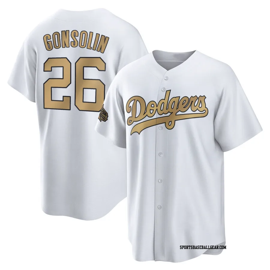 Tony Gonsolin Men's Los Angeles Dodgers White Game Replica 2022 All-Star Jersey