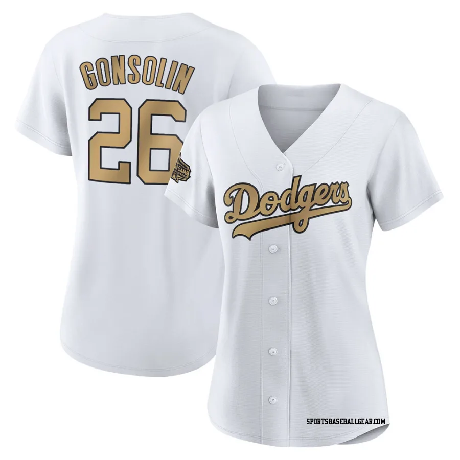 Tony Gonsolin Women's Los Angeles Dodgers White Game Authentic 2022 All-Star Jersey