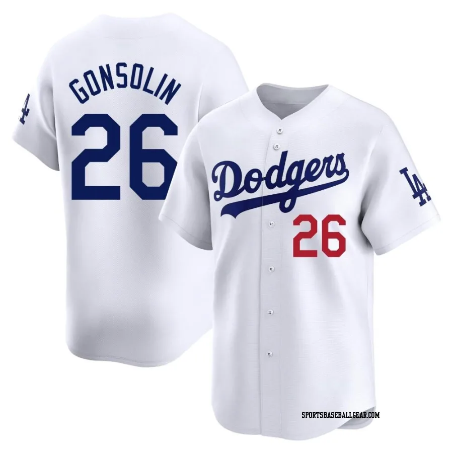 Tony Gonsolin Youth Los Angeles Dodgers White Limited Home Jersey