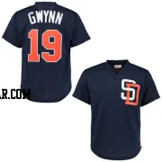 Tony Gwynn Men's San Diego Padres Navy Blue Replica 1996 Throwback Jersey