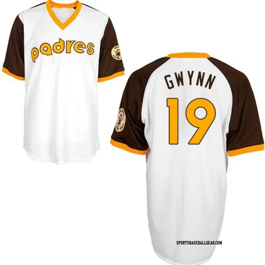 Tony Gwynn Men's San Diego Padres White Authentic Throwback Jersey