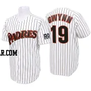 Tony Gwynn Men's San Diego Padres White/Blue Replica Strip Throwback Jersey