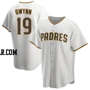 Tony Gwynn Men's San Diego Padres White/Brown Replica Home Jersey