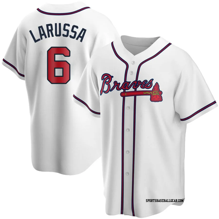 Tony Larussa Men's Atlanta Braves White Replica Home Jersey