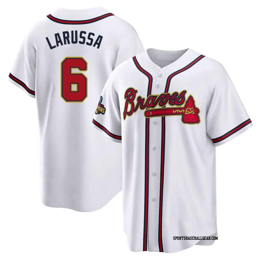 Tony Larussa Youth Atlanta Braves Gold Replica White 2022 Program Jersey