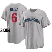 Tony Oliva Men's Minnesota Twins Gray Replica Road Jersey