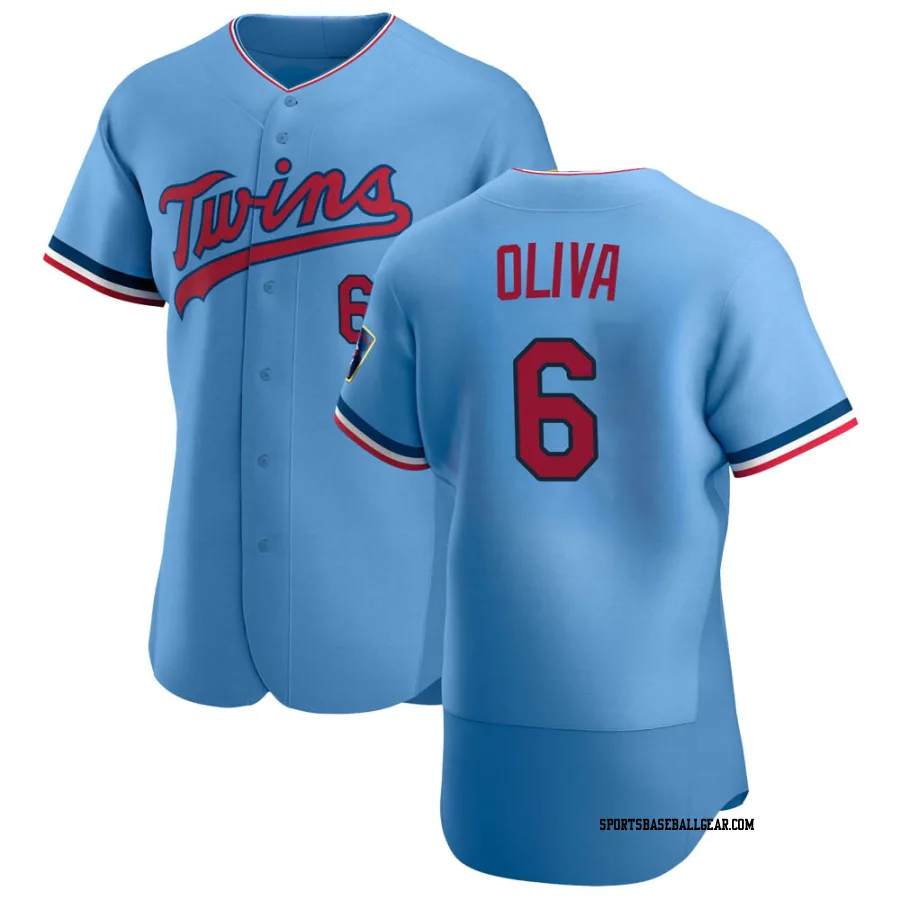 Tony Oliva Men's Minnesota Twins Light Blue Authentic Alternate Jersey