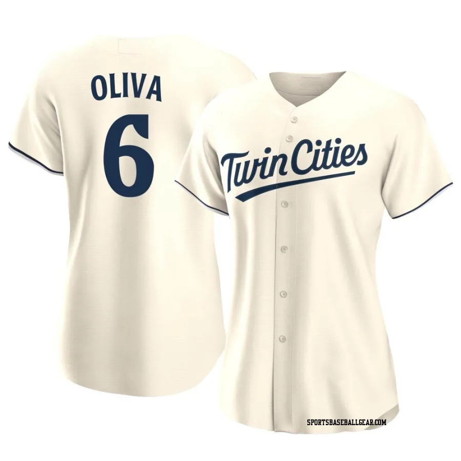 Tony Oliva Women's Minnesota Twins Cream Authentic Alternate Jersey