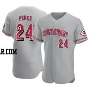 Tony Perez Men's Cincinnati Reds Gray Authentic Road Jersey