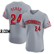 Tony Perez Men's Cincinnati Reds Gray Elite Road Jersey