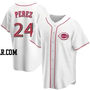 Tony Perez Men's Cincinnati Reds White Replica Home Jersey