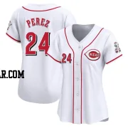 Tony Perez Women's Cincinnati Reds White Limited Home Jersey