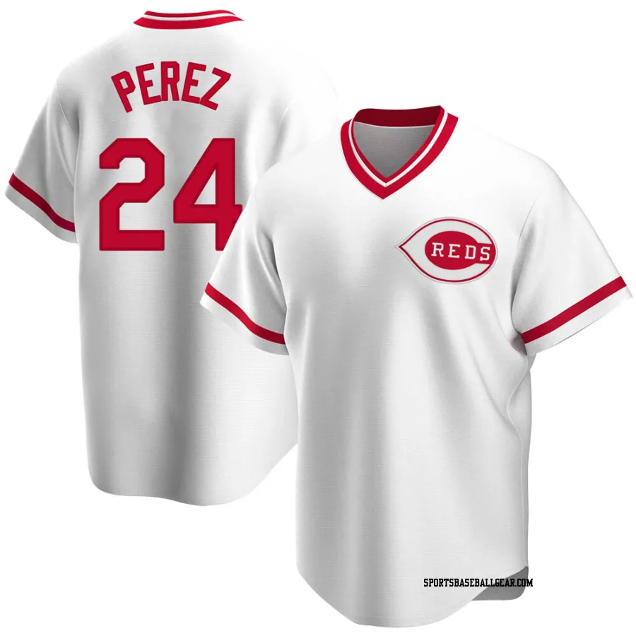 Tony Perez Youth Cincinnati Reds White Replica Home Cooperstown Collection Jersey