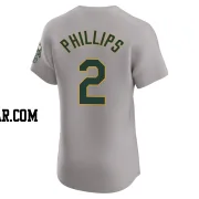 Tony Phillips Men's Oakland Athletics Gray Elite Road Jersey