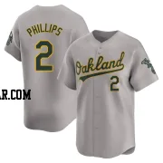 Tony Phillips Men's Oakland Athletics Gray Limited Away Jersey