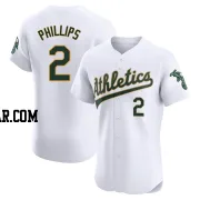 Tony Phillips Men's Oakland Athletics White Elite Home Jersey