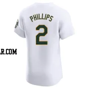 Tony Phillips Men's Oakland Athletics White Elite Home Jersey