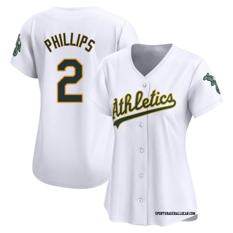 Tony Phillips Women's Oakland Athletics White Limited Home Jersey