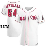 Tony Santillan Men's Cincinnati Reds White Authentic Home Jersey