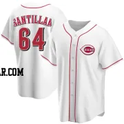 Tony Santillan Men's Cincinnati Reds White Replica Home Jersey