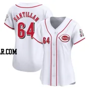 Tony Santillan Women's Cincinnati Reds White Limited Home Jersey