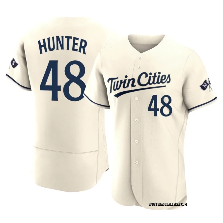 Torii Hunter Men's Minnesota Twins Cream Authentic Alternate 2023 Jersey