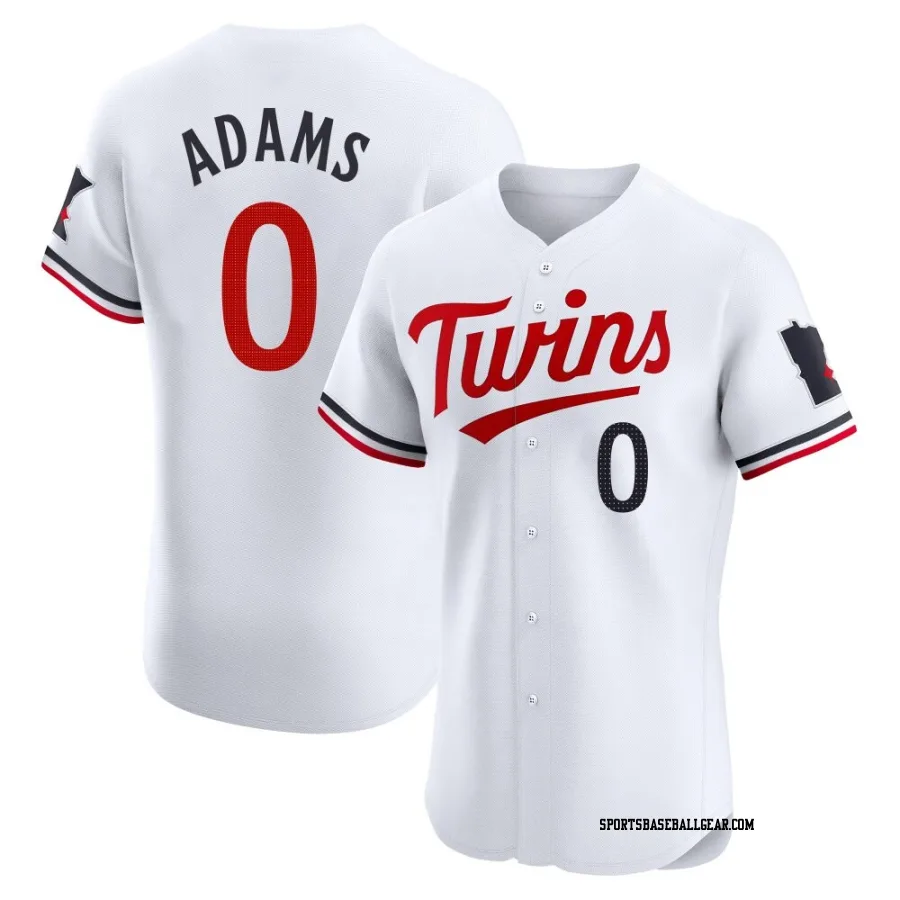 Travis Adams Men's Minnesota Twins White Elite Home Jersey