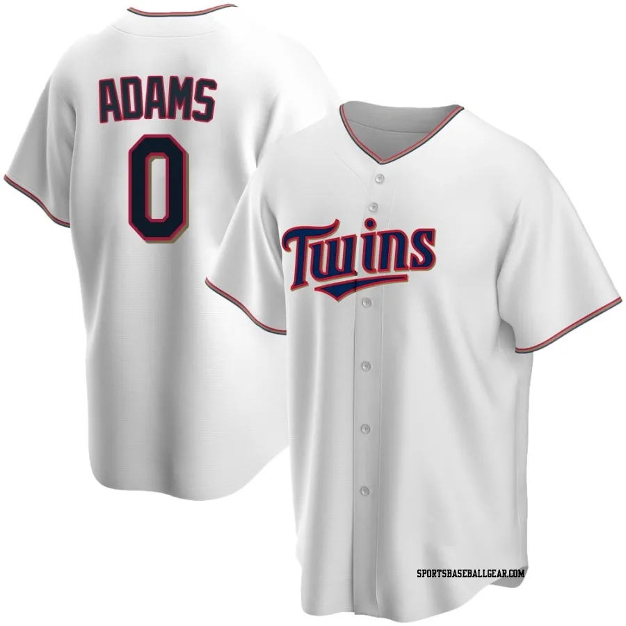 Travis Adams Men's Minnesota Twins White Replica Home Jersey